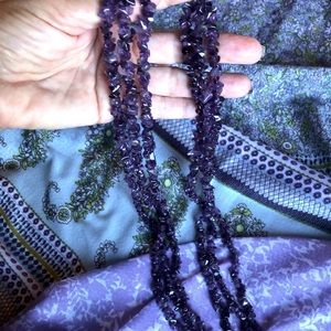 Amethyst necklace. Triple strand perfect condition